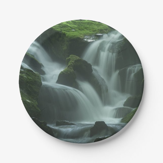 Calming Waterfall Pappteller (Vorderseite)