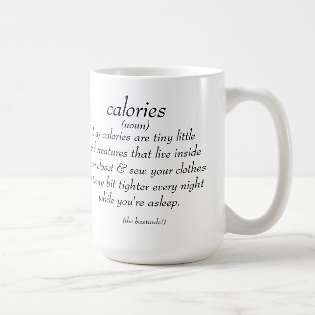 Calories "de la vraie tasse définition" (Droite)