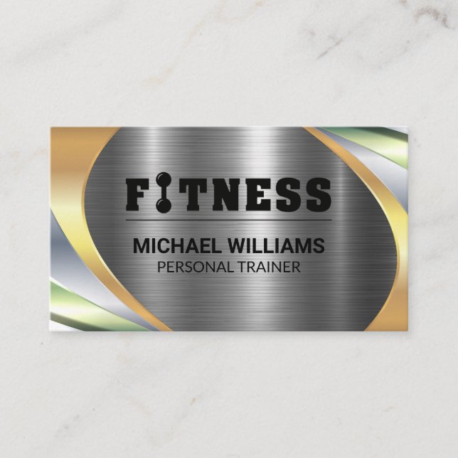 Calques métalliques | Carte de fidélité Fitness (Devant)