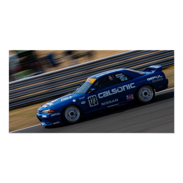Calsonic Nissan Skyline GT-R32 Rennwagen Poster (Vorderseite)