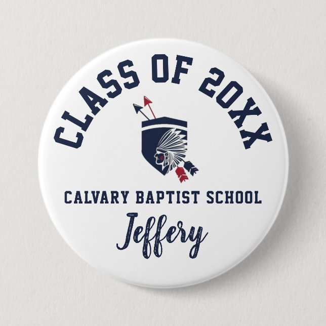 Calvary Baptist School-Button-Logo individuell Button (Vorderseite)