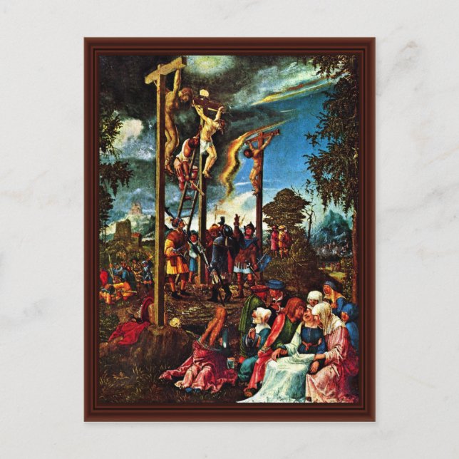 Calvary by Altdorfer, Albrecht Postkarte (Vorderseite)