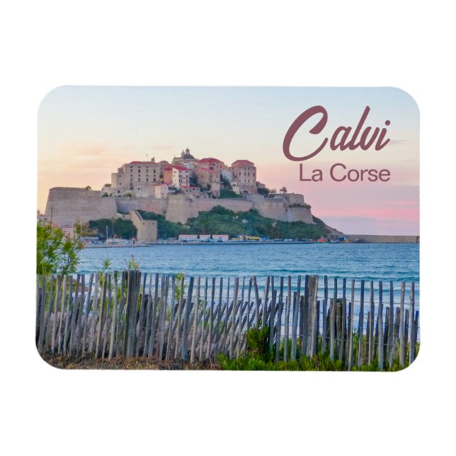 Calvi auf Korsika bei Sunset Souvenir Magnet (Horizontal)