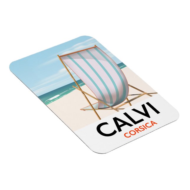 Calvi Corsica Reiseposter Magnet (Rechte Seite)