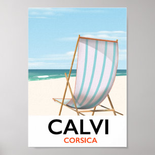 Calvi Corsica Reiseposter Poster