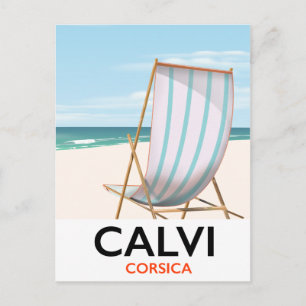 Calvi Korsika Reiseplakat Postkarte
