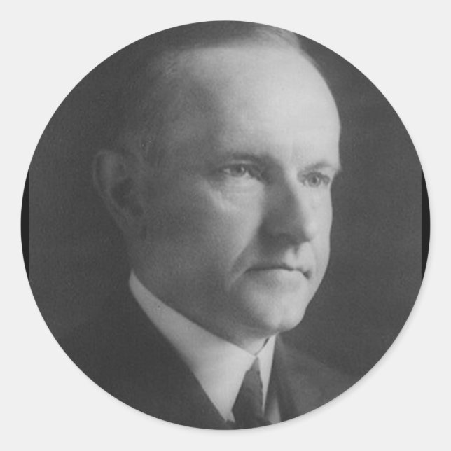 Calvin Coolidge 30 Runder Aufkleber (Vorderseite)