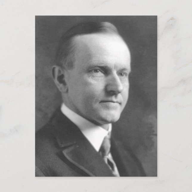 Calvin Coolidge Postkarte (Vorderseite)