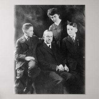 Calvin Coolidge und Familie Poster