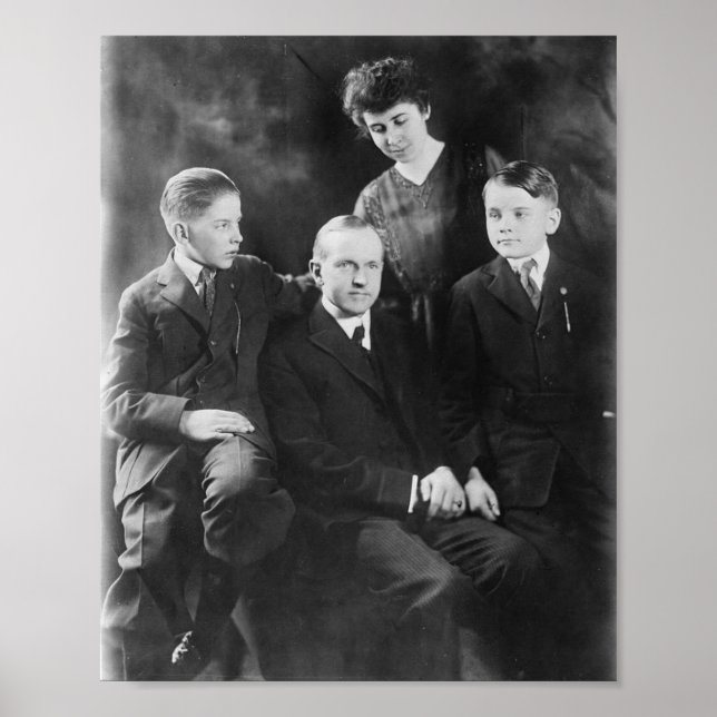 Calvin Coolidge und Familie Poster (Vorne)