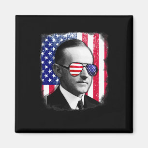 Calvin Coolidge US Flag 4. Juli Magnet
