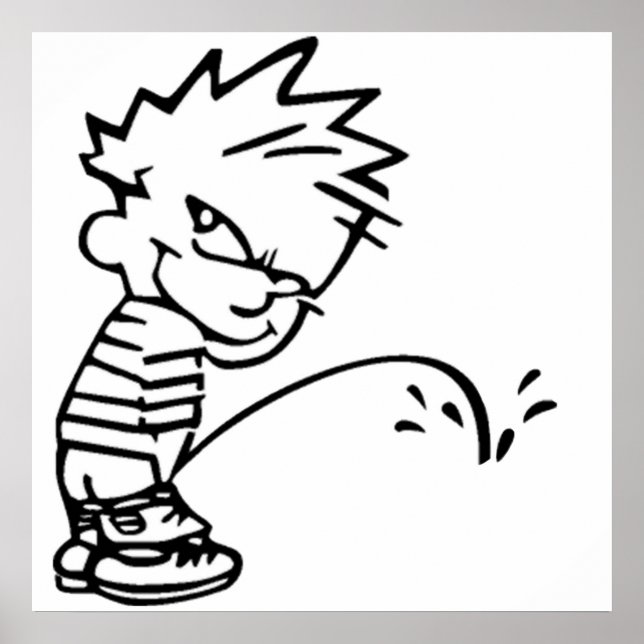 Calvin Peeing Poster (Vorne)