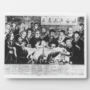 Calvin und Luther (Gravur) Fotoplatte