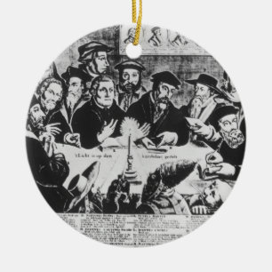 Calvin und Luther (Stich) Keramik Ornament