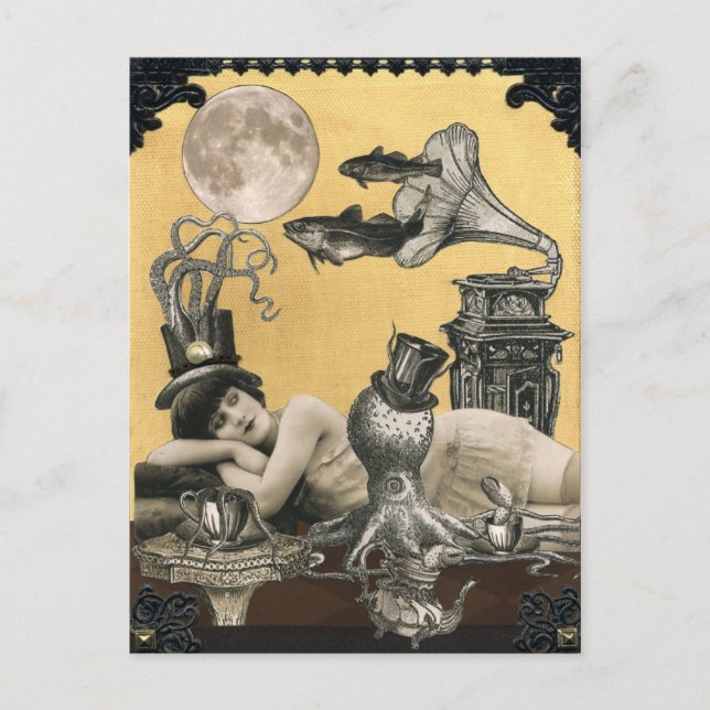 Calypso Steampunk Postkarte (Vorderseite)