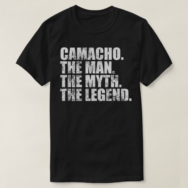 CamachoCamacho Familienname Camacho Nachname Camac T-Shirt (Design vorne)