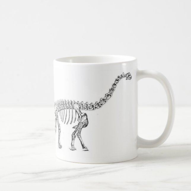 Camarasaurus-Dinosaurier-Antiken-Druck Kaffeetasse (Rechts)