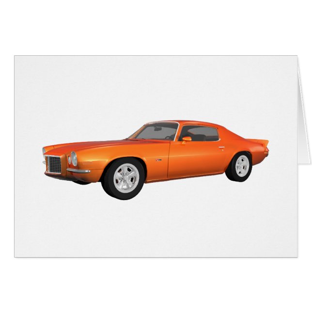 Camaro 1972: Muskel-Auto: Orange Ende: (Vorderseite (Horizontal))