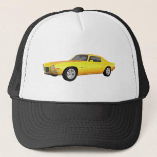 Camaro 1972 Z28: Muskel-Auto: Gelbes Ende: Truckerkappe