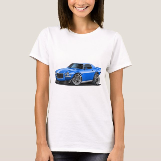 Camaro Blau-Auto 1970-73 T-Shirt (Vorderseite)