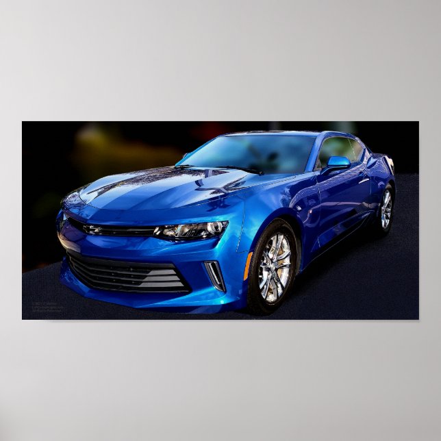 Camaro (blau) Poster (Vorne)