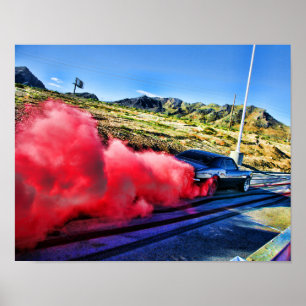 Camaro Burnout 1967 Poster