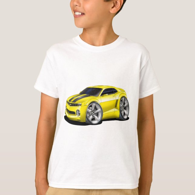 Camaro Gelb-Schwarzes Auto 2010 T-Shirt (Vorderseite)