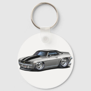 Camaro Grau-Schwarzes Auto 1969 Schlüsselanhänger