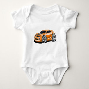 Camaro Orange-Schwarzes Auto 2010-11 Baby Strampler
