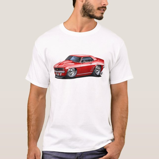 Camaro Rot-Auto 1969 T-Shirt (Vorderseite)
