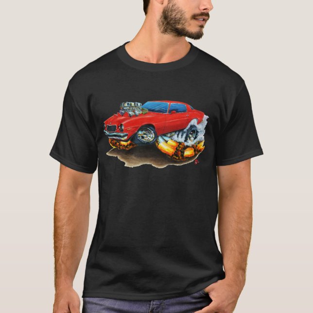 Camaro Rot-Auto 1974-78 T-Shirt (Vorderseite)