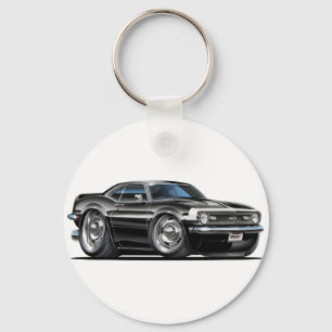 Camaro Schwarz-weißes Auto 1968 Schlüsselanhänger