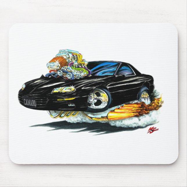 Camaro schwarzes Auto 1998-02 Mousepad (Vorne)