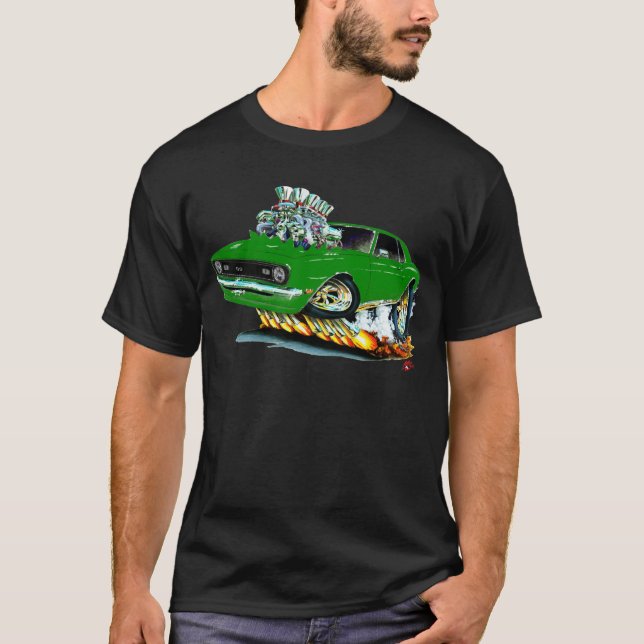 Camaro SS grünes Auto 1968 T-Shirt (Vorderseite)