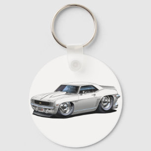 Camaro Weiß-Auto 1969 Schlüsselanhänger