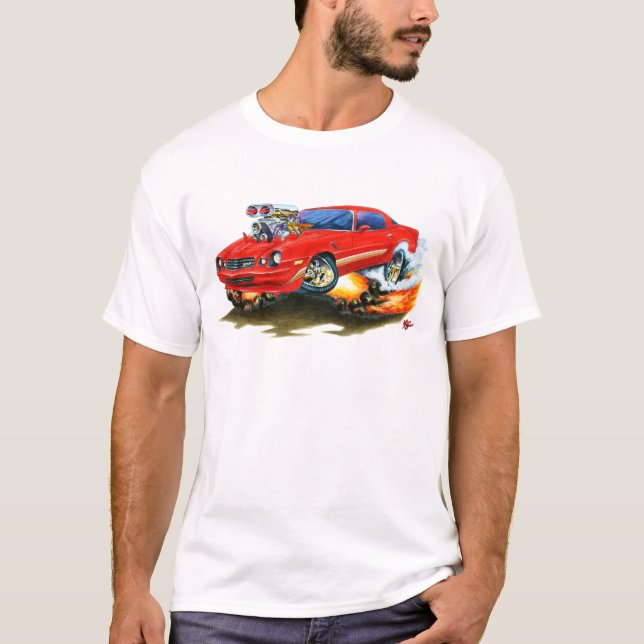 Camaro Z28 Rot-Auto 1979-81 T-Shirt (Vorderseite)