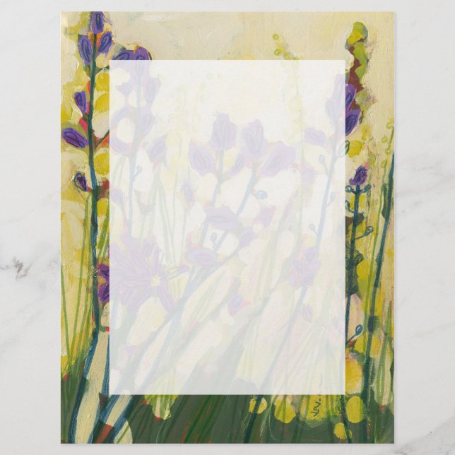 Camas in Bloom Floral Stationery 8 1/2 x 11 (Vorderseite)