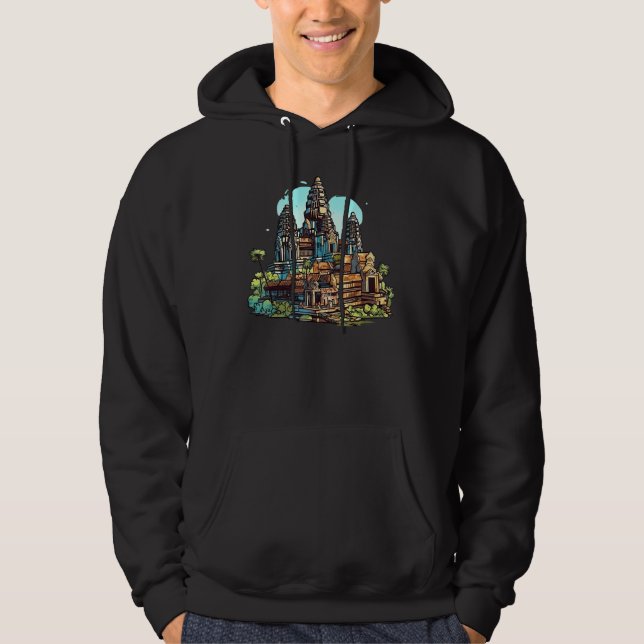 Cambo Graffiti Urban Decor Angkor Wat Art Hoodie (Vorderseite)