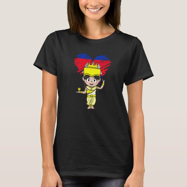 Cambodia Cambodian Khmer Traditional Dance Apsara  T-Shirt (Vorderseite)