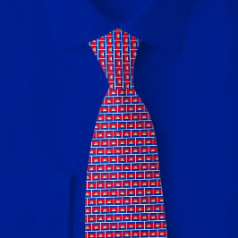 Cambodia Flag Brick Pattern Krawatte