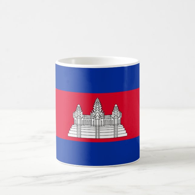 Cambodia Flag Kaffeetasse (Mittel)
