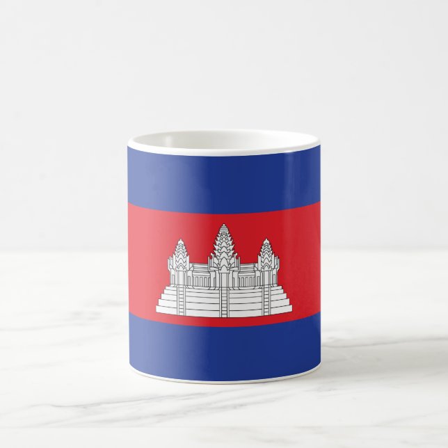 Cambodia Flag Kaffeetasse (Mittel)