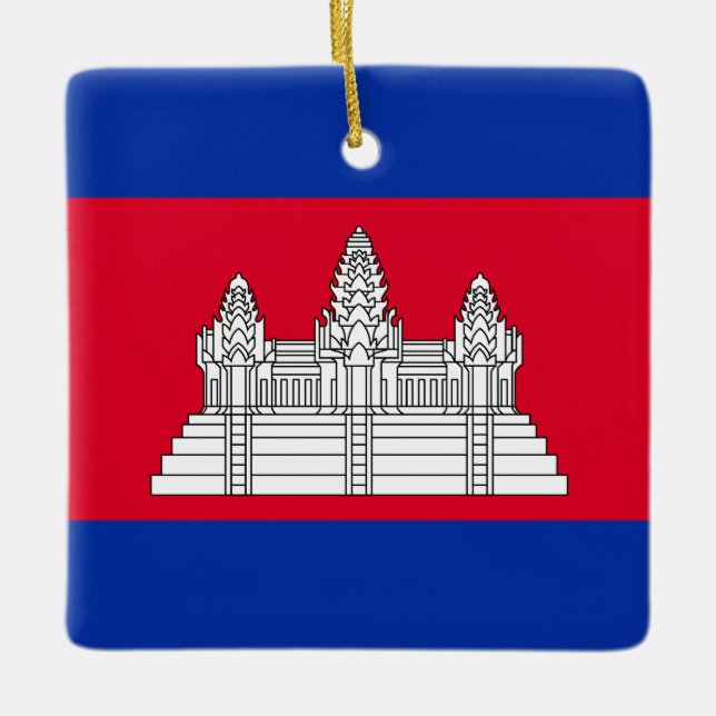 Cambodia Flag Keramikornament (Vorderseite)