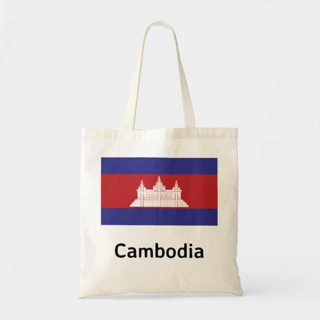 Cambodia Flag Tragetasche (Vorne)