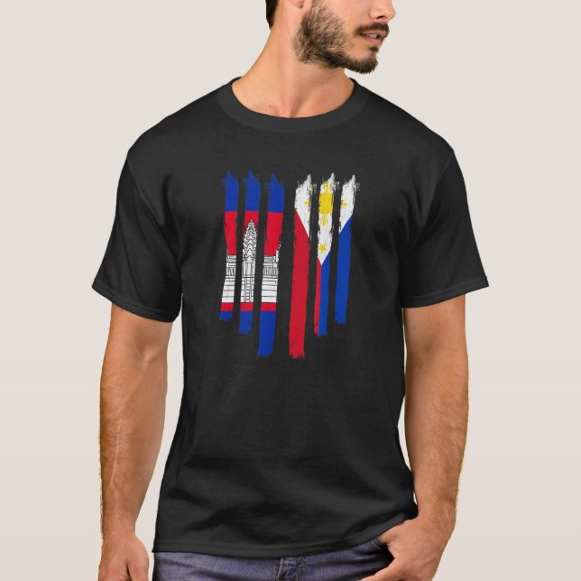 Cambodia Khmer Cambodian Philippines Filipino Mixe T-Shirt (Vorderseite)