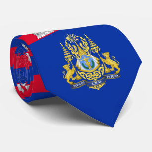 Cambodian Flag & Royal Arms, Kambodscha Krawatte