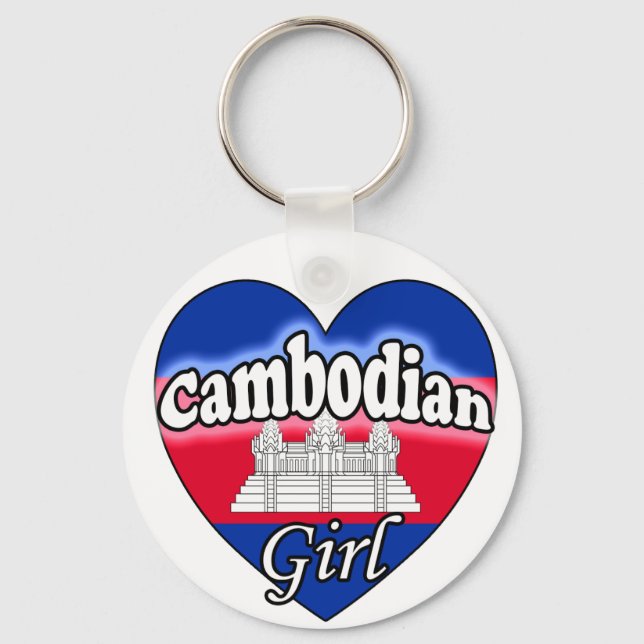 Cambodian Girl Schlüsselanhänger (Vorderseite)
