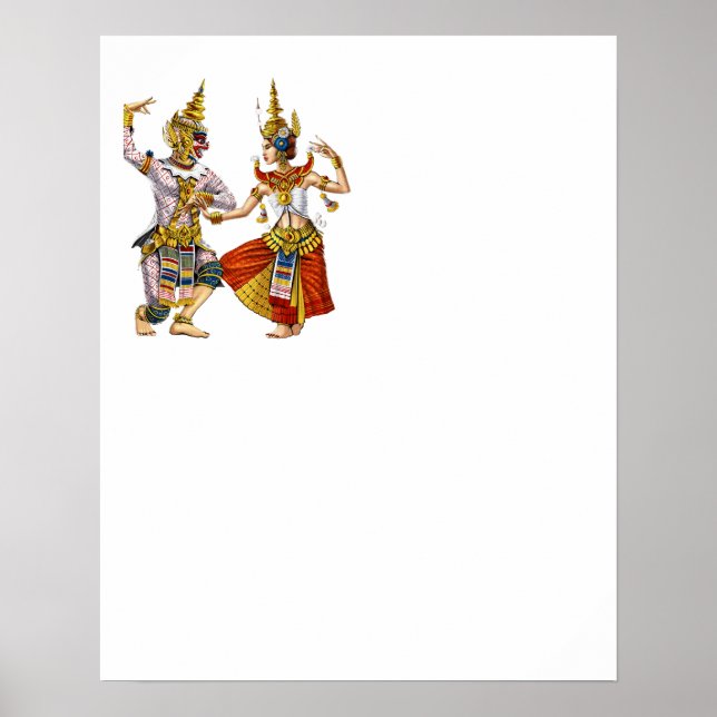 Cambodian Khmer Apsara Dance Poster (Vorne)