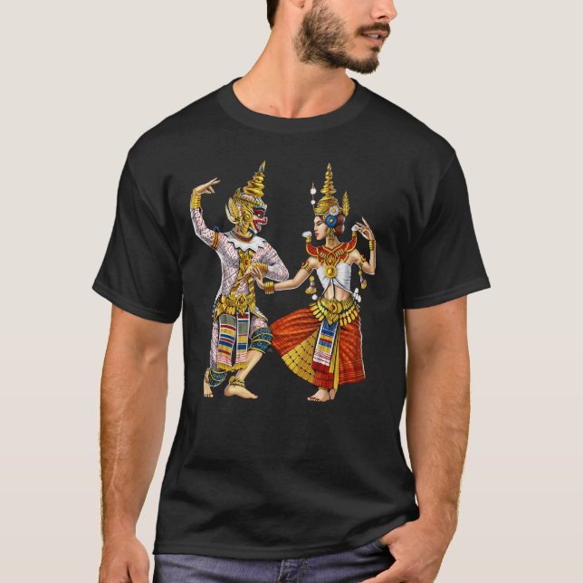 Cambodian Khmer Apsara Dance T-Shirt (Vorderseite)