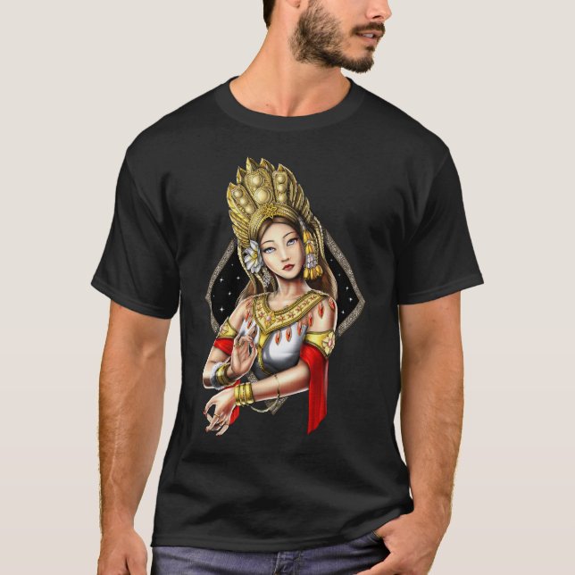 Cambodian Khmer Apsara Dancer T-Shirt (Vorderseite)